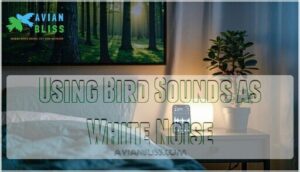 using bird sounds as white noise