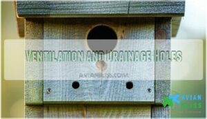 ventilation and drainage holes
