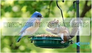 weight-activated perches and feeders