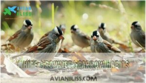 white-crowned sparrow habits