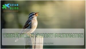 white crowned sparrow identification