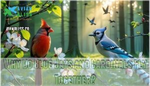 why do blue jays and cardinals fly together