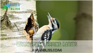 woodpecker feeding habits