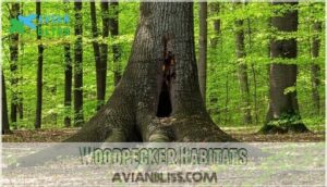 woodpecker habitats
