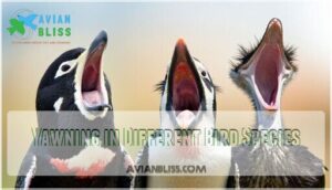 yawning in different bird species