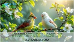 yellow and white cardinals