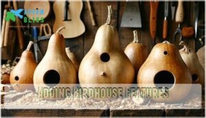 adding birdhouse features