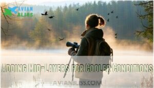 adding mid-layers for cooler conditions