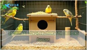 additional considerations for breeding budgies