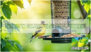 american goldfinch feeding patterns
