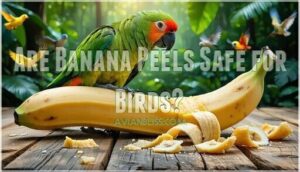 are banana peels safe for birds