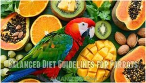 balanced diet guidelines for parrots