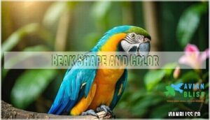 beak shape and color
