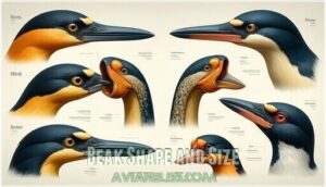 beak shape and size