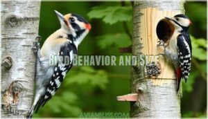 bird behavior and size