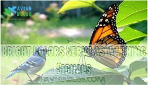 bright colors serve as warning signals