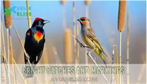 bright patches and markings