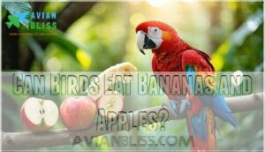 can birds eat bananas and apples