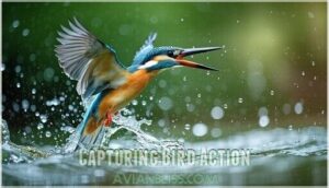 capturing bird action