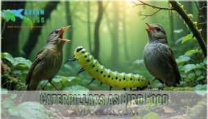 caterpillars as bird food