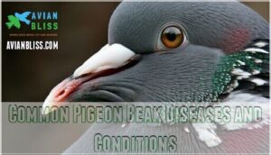 common pigeon beak diseases and conditions