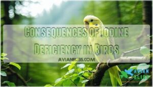 consequences of iodine deficiency in birds