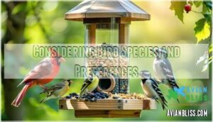 considering bird species and preferences