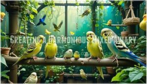 creating a harmonious mixed aviary