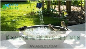 creating solar-powered bird baths
