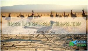 desert landscapes and grasslands