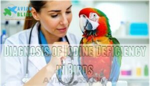 diagnosis of iodine deficiency in birds
