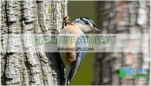 distinctive red breast