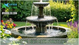 electric bird bath fountains