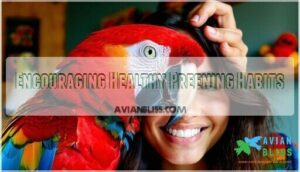 encouraging healthy preening habits