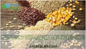 evaluating seed quality and ingredients