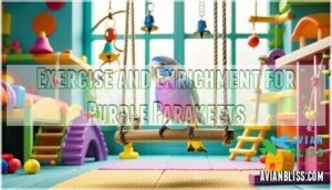 exercise and enrichment for purple parakeets