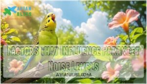 factors that influence parakeet noise levels