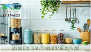 feeding and watering supplies