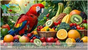 feeding practices for parrots