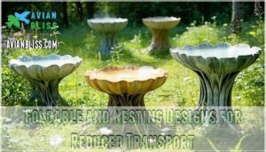 foldable and nesting designs for reduced transport