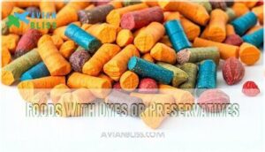foods with dyes or preservatives