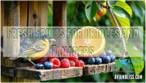 fresh fruits for orioles and tanagers