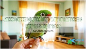 green cheek conure bite