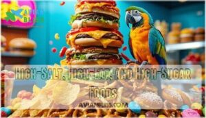 high-salt, high-fat, and high-sugar foods