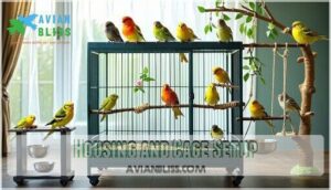 housing and cage setup