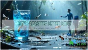 how parasites enter body
