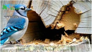 impact of pecking on wood