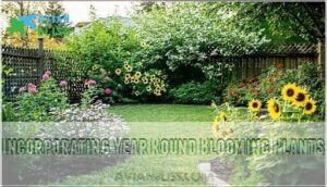 incorporating year round blooming plants
