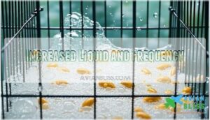 increased liquid and frequency