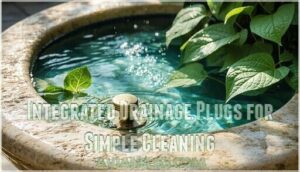 integrated drainage plugs for simple cleaning
